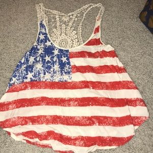 American flag tank top